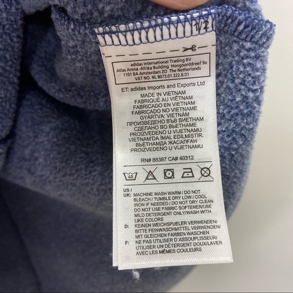 Adidas Performance Hoodie Climalite Blue Sz XS - Picture 7 of 7